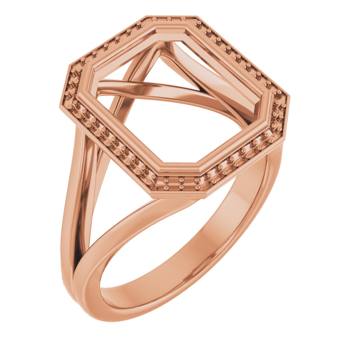 Bezel-Set Halo-Style Engagement Ring