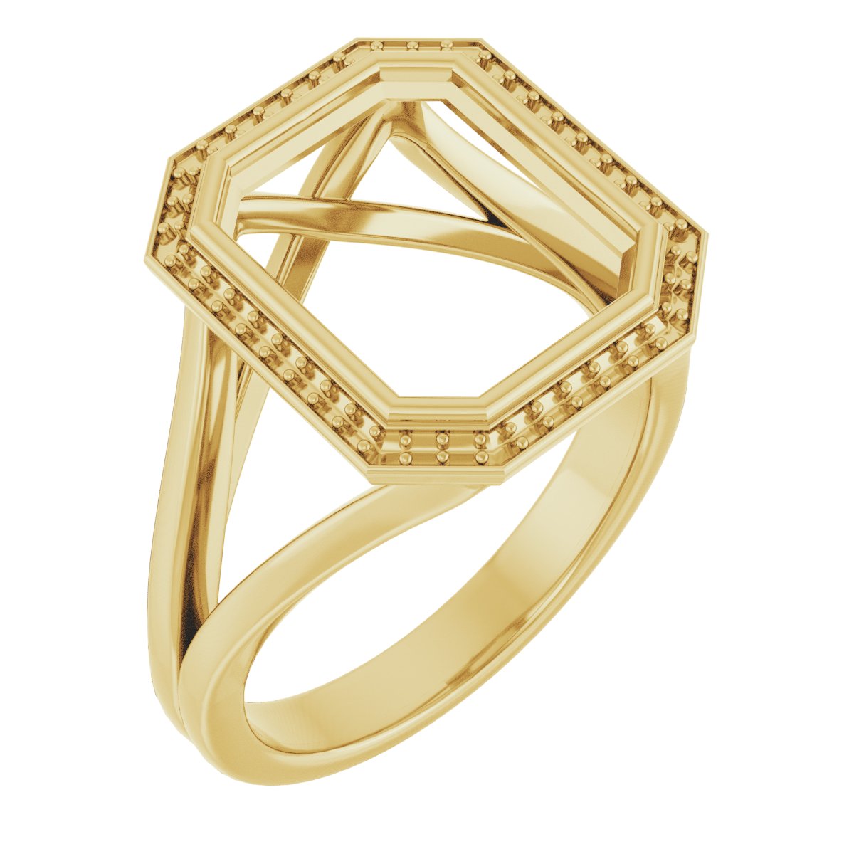 Bezel-Set Halo-Style Engagement Ring