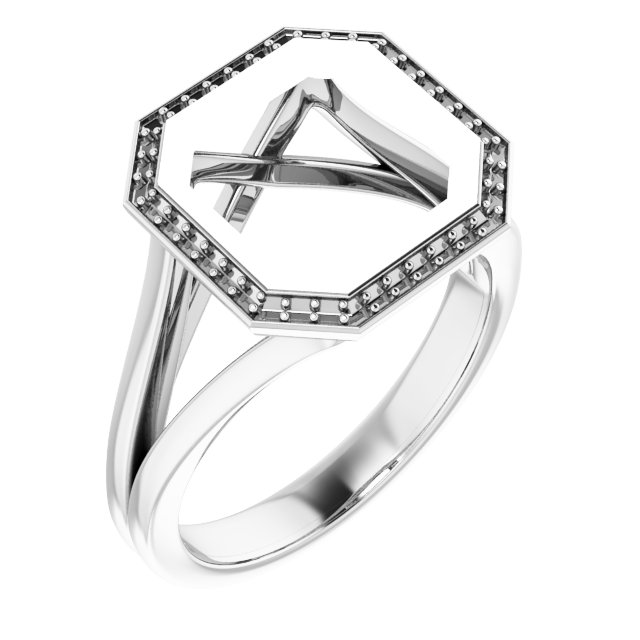 Bezel-Set Halo-Style Engagement Ring