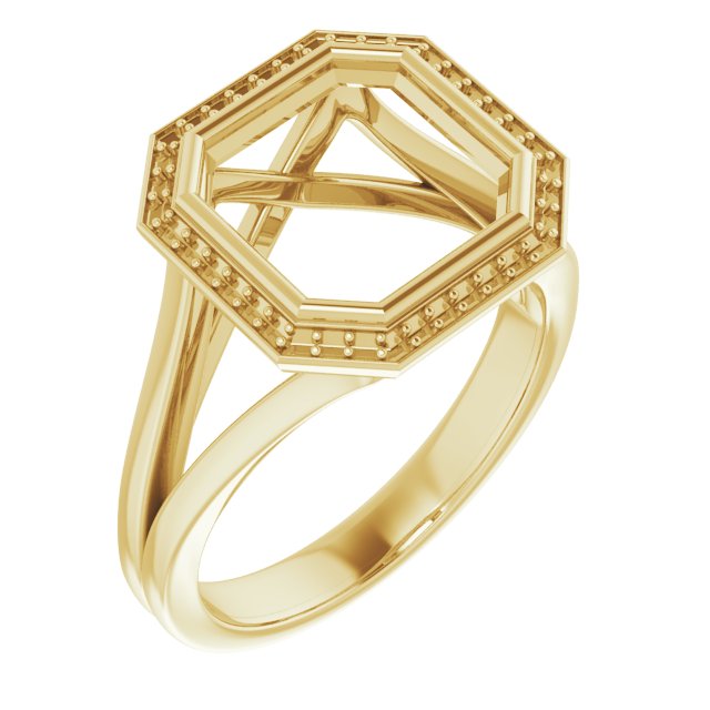 Bezel-Set Halo-Style Engagement Ring