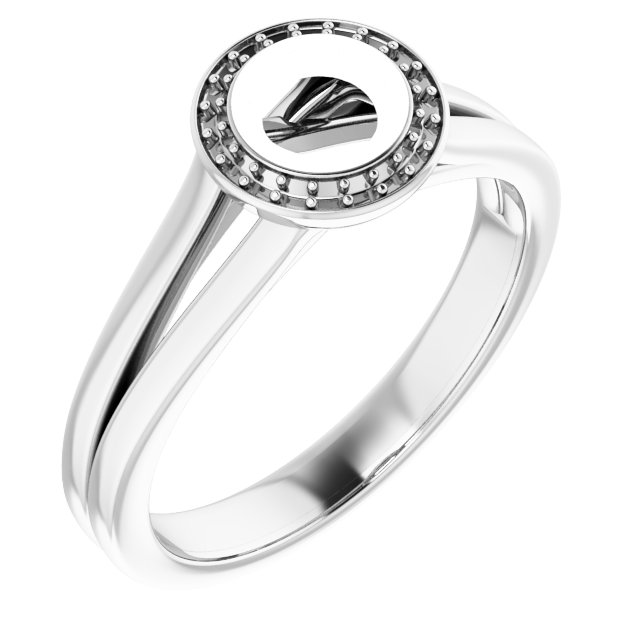 Bezel-Set Halo-Style Engagement Ring