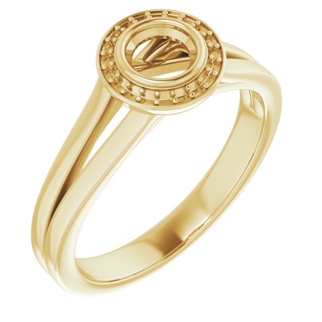 Bezel-Set Halo-Style Engagement Ring