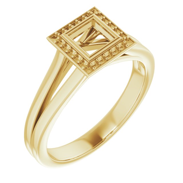 Bezel-Set Halo-Style Engagement Ring