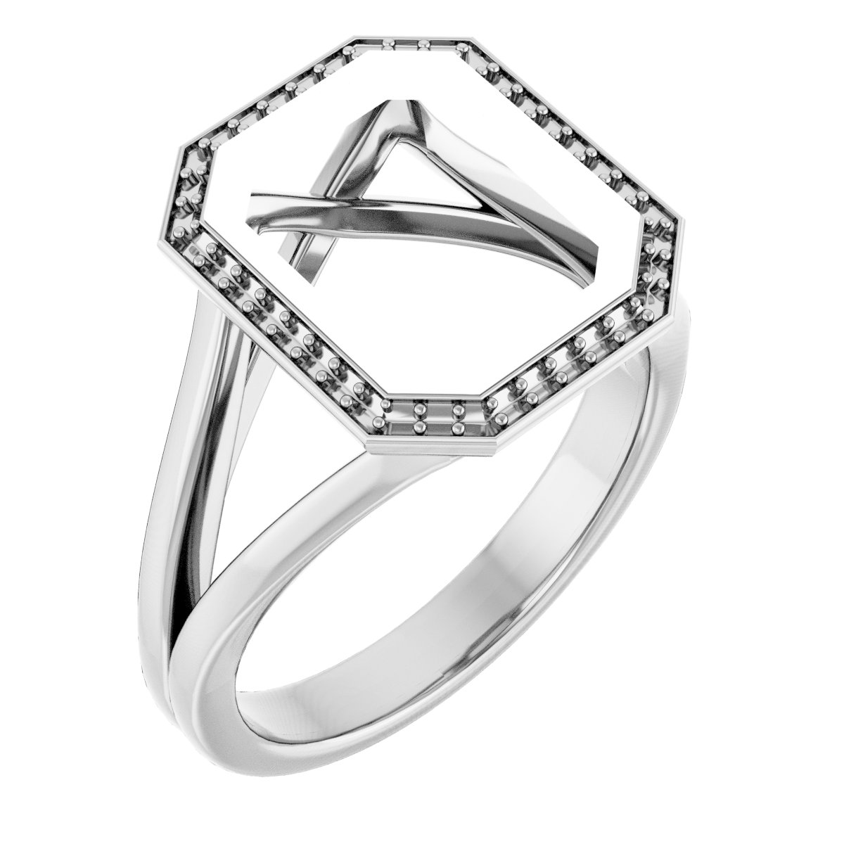 Bezel-Set Halo-Style Engagement Ring