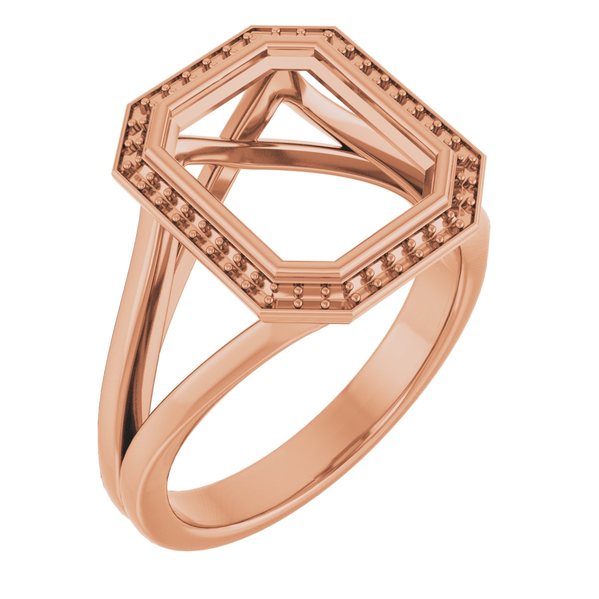 Bezel-Set Halo-Style Engagement Ring