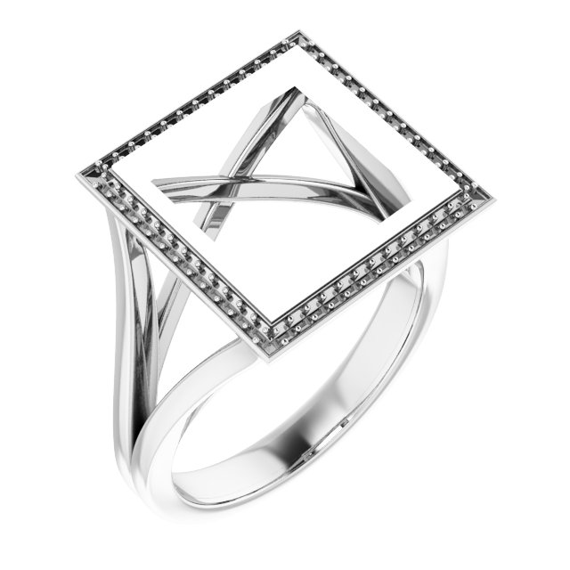 Bezel-Set Halo-Style Engagement Ring