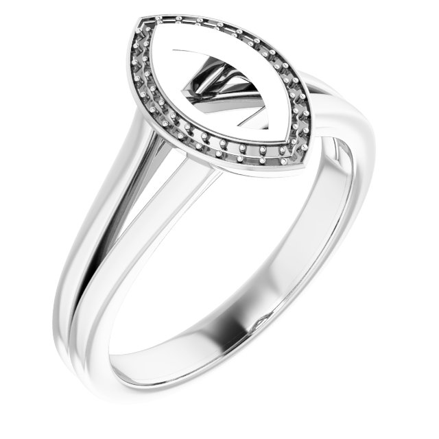 Bezel-Set Halo-Style Engagement Ring
