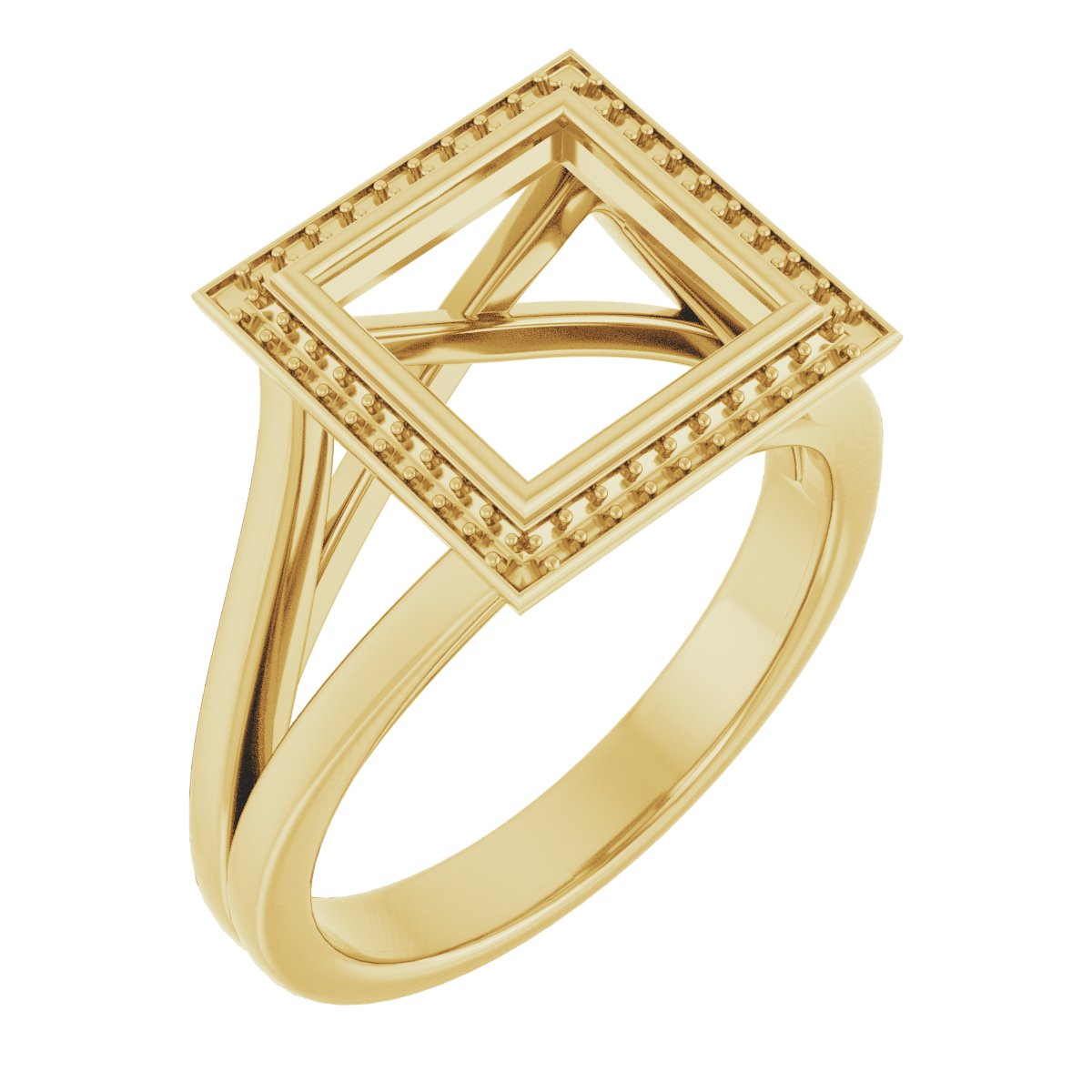 Bezel-Set Halo-Style Engagement Ring