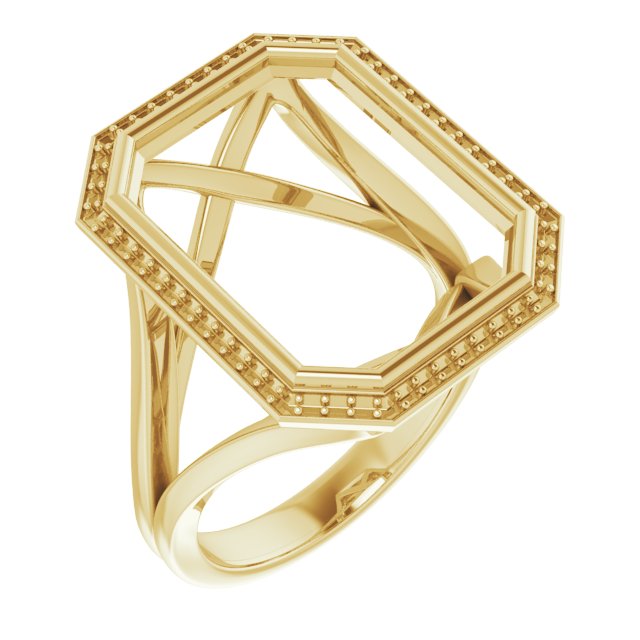 Bezel-Set Halo-Style Engagement Ring