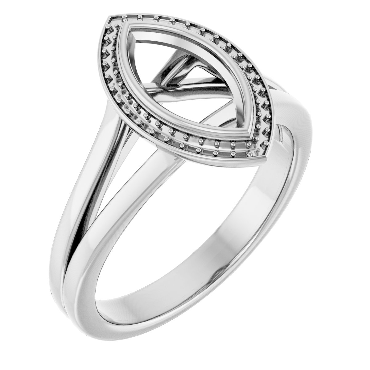 Bezel-Set Halo-Style Engagement Ring