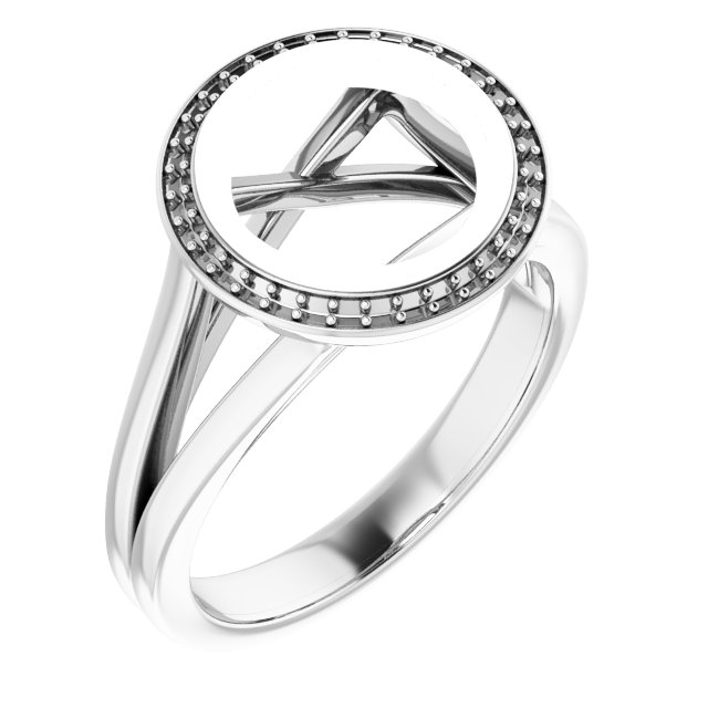 Bezel-Set Halo-Style Engagement Ring