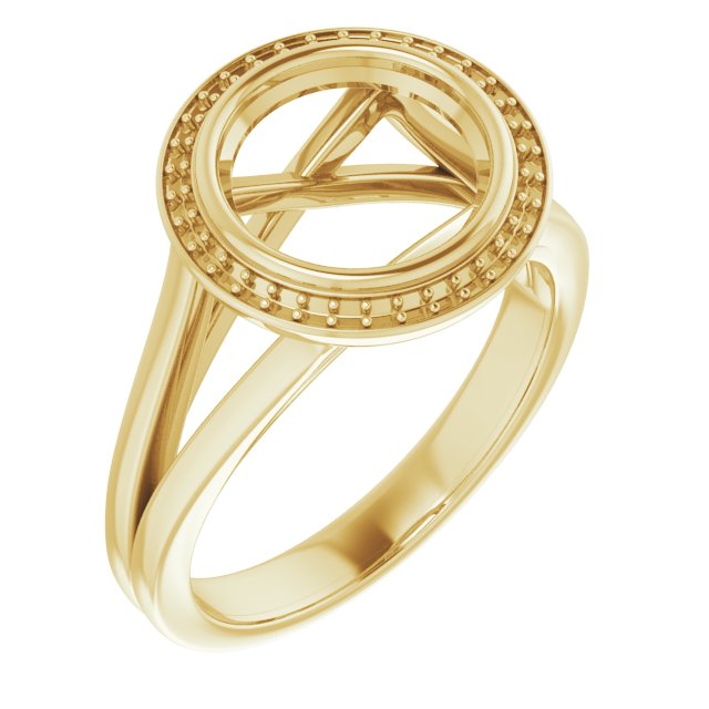 Bezel-Set Halo-Style Engagement Ring