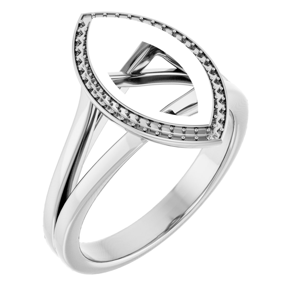 Bezel-Set Halo-Style Engagement Ring