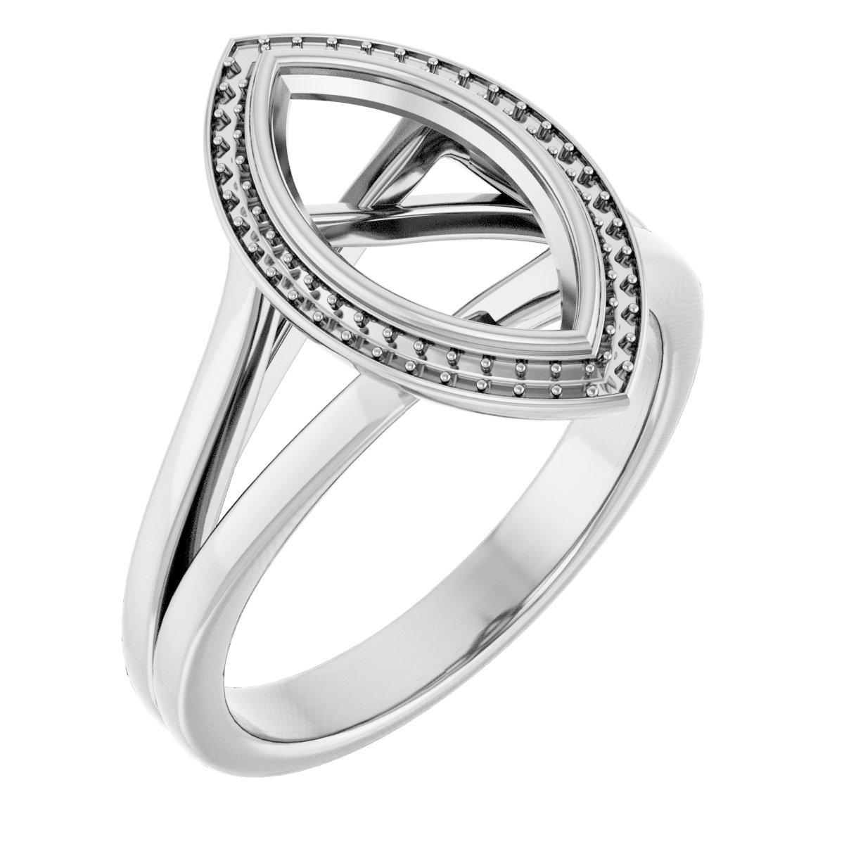Bezel-Set Halo-Style Engagement Ring