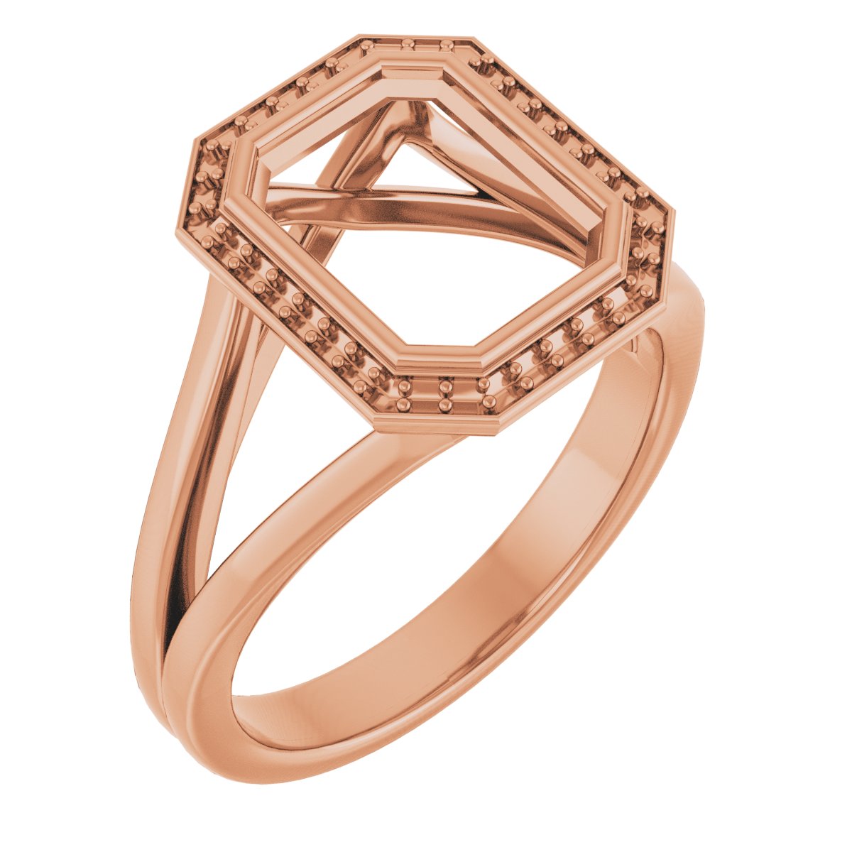 Bezel-Set Halo-Style Engagement Ring