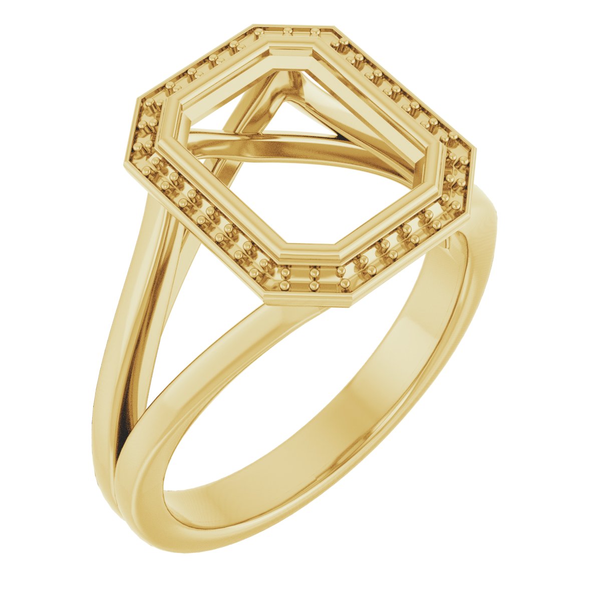 Bezel-Set Halo-Style Engagement Ring