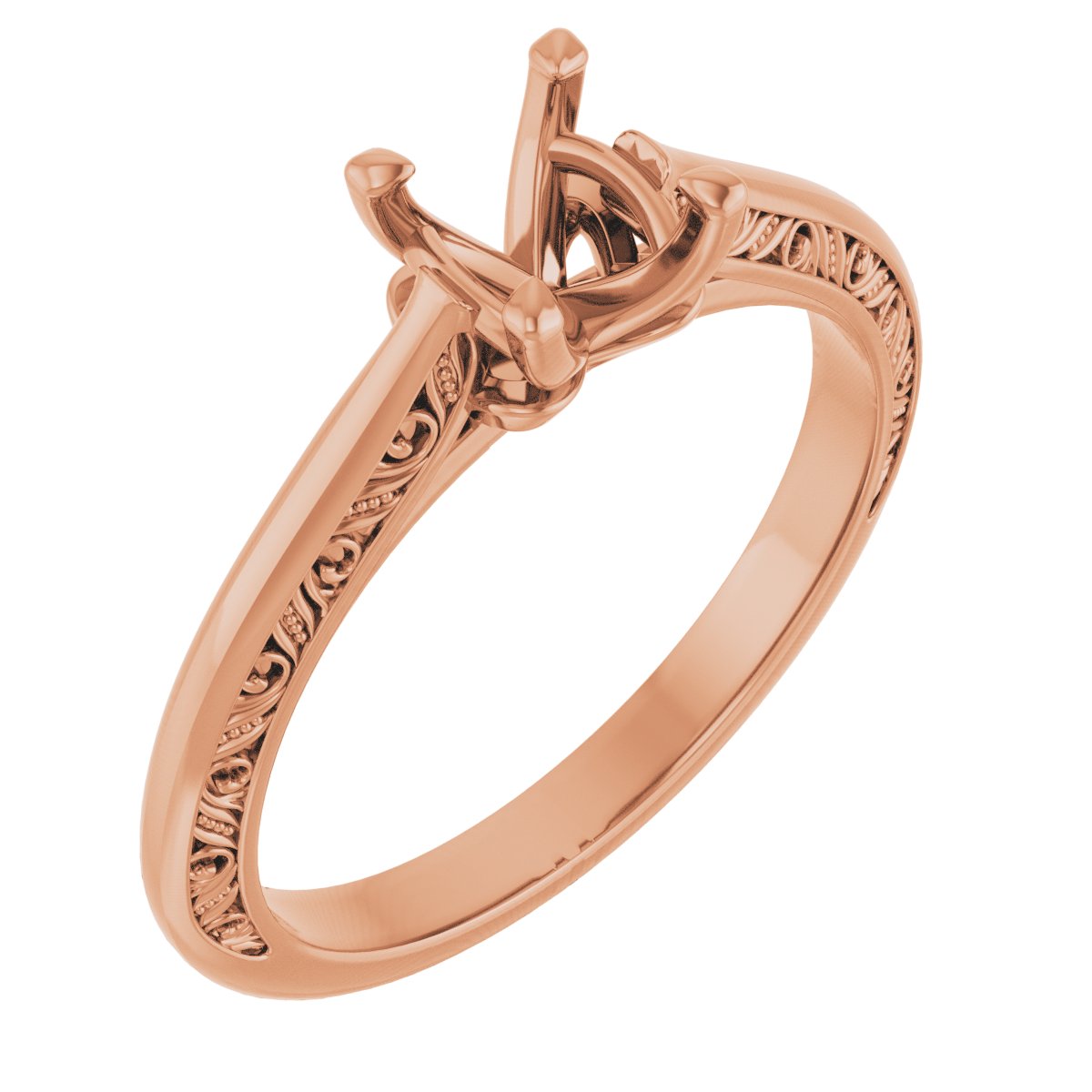 Solitaire Sculptural Engagement Ring or Band