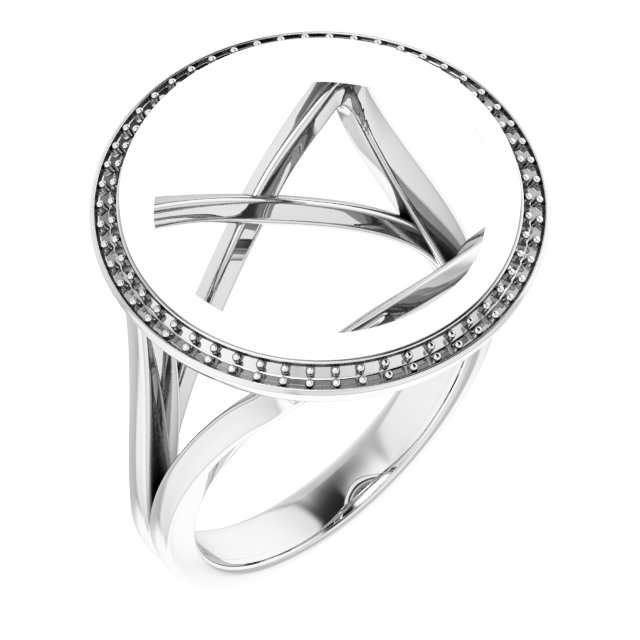 Bezel-Set Halo-Style Engagement Ring