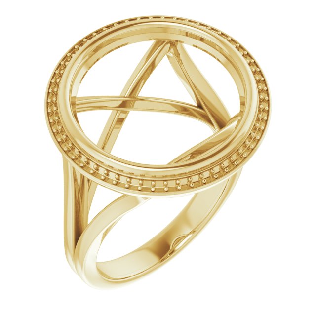Bezel-Set Halo-Style Engagement Ring