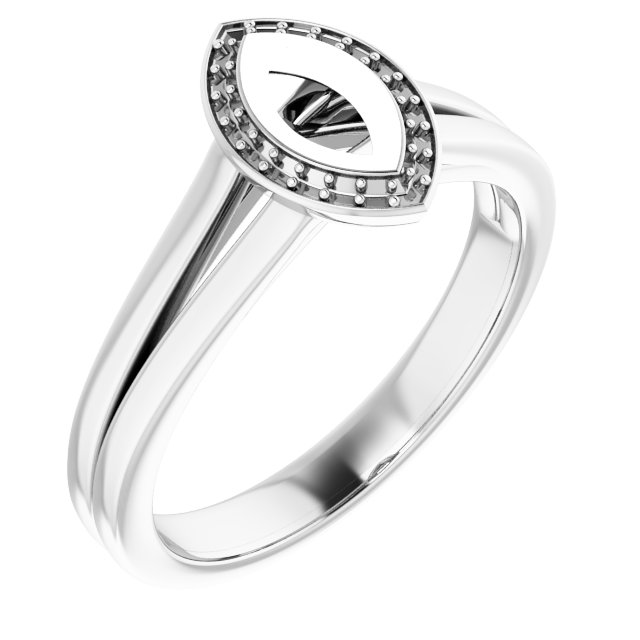 Bezel-Set Halo-Style Engagement Ring