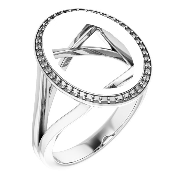 Bezel-Set Halo-Style Engagement Ring