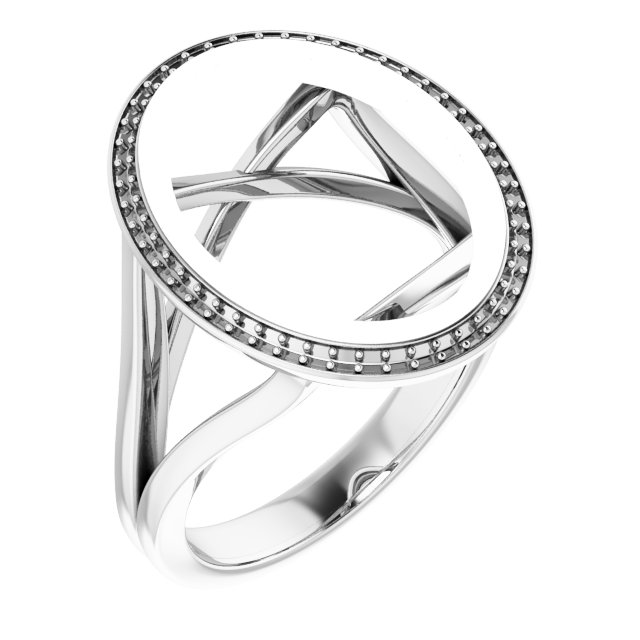 Bezel-Set Halo-Style Engagement Ring