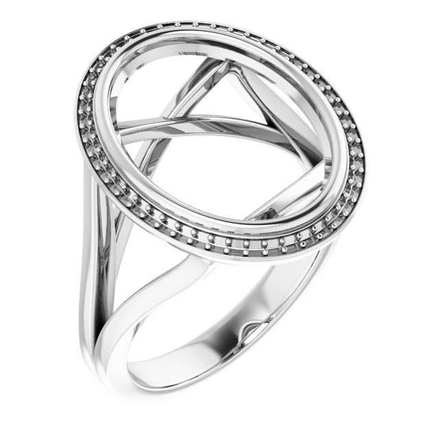 Bezel-Set Halo-Style Engagement Ring