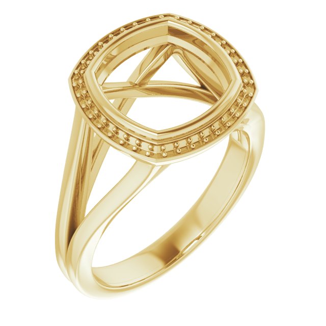 Bezel-Set Halo-Style Engagement Ring
