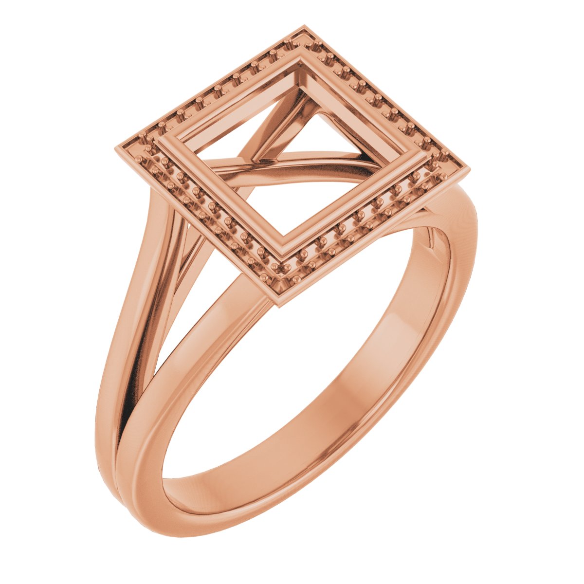 Bezel-Set Halo-Style Engagement Ring