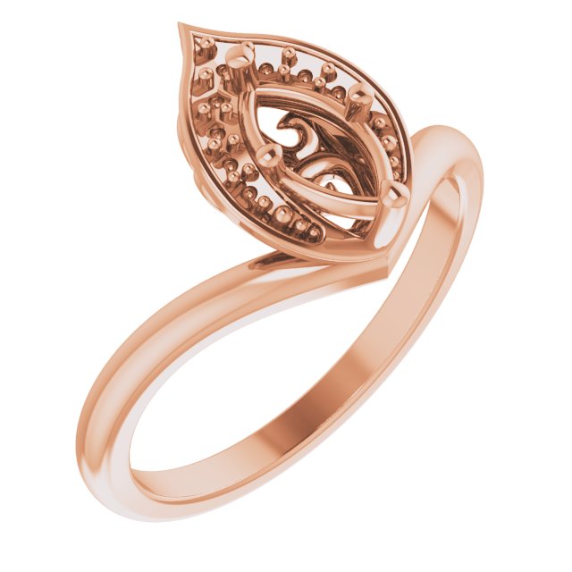Accented Asymmetric Engagement Ring or Band