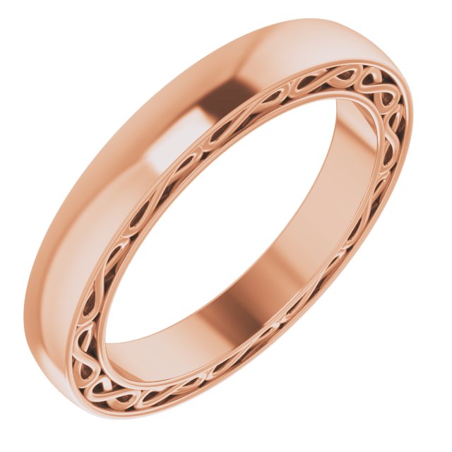 14K Rose 3 mm Infinity-Inspired Band Size 6