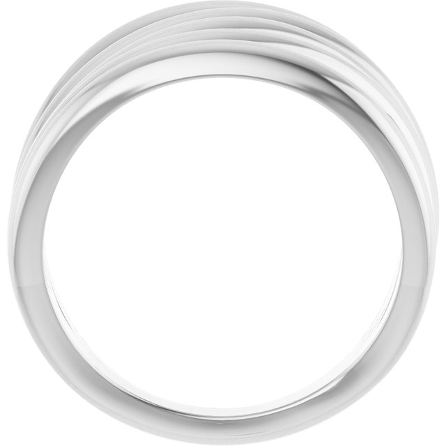 14K White Criss-Cross Ring