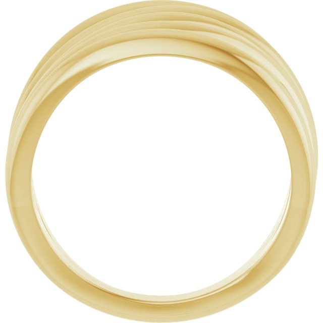 14K Yellow Criss-Cross Ring