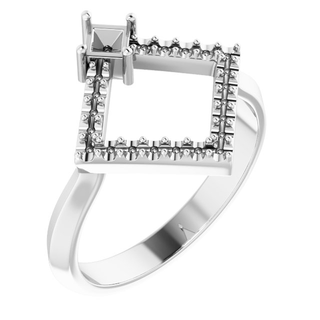 14K White .33 CTW Diamond Geometric Ring Ref 15135452