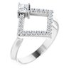 14K White .33 CTW Diamond Geometric Ring Ref 15135452