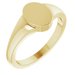 14K Yellow 7x6 mm Oval Signet Ring Size 3