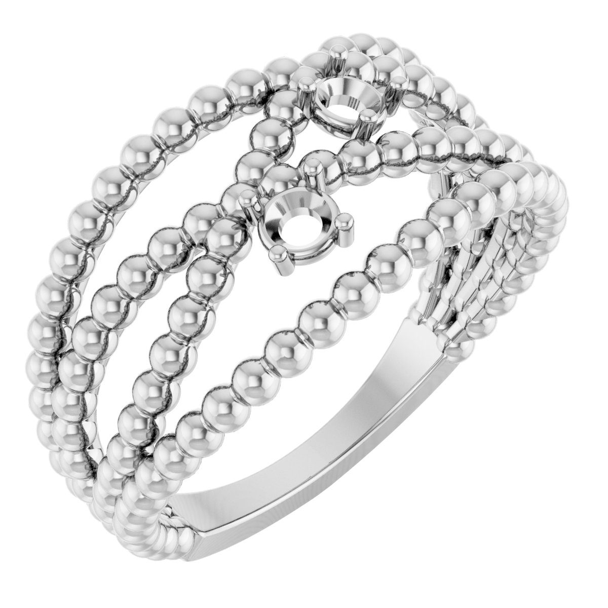 Family Beaded Criss-Cross Ring