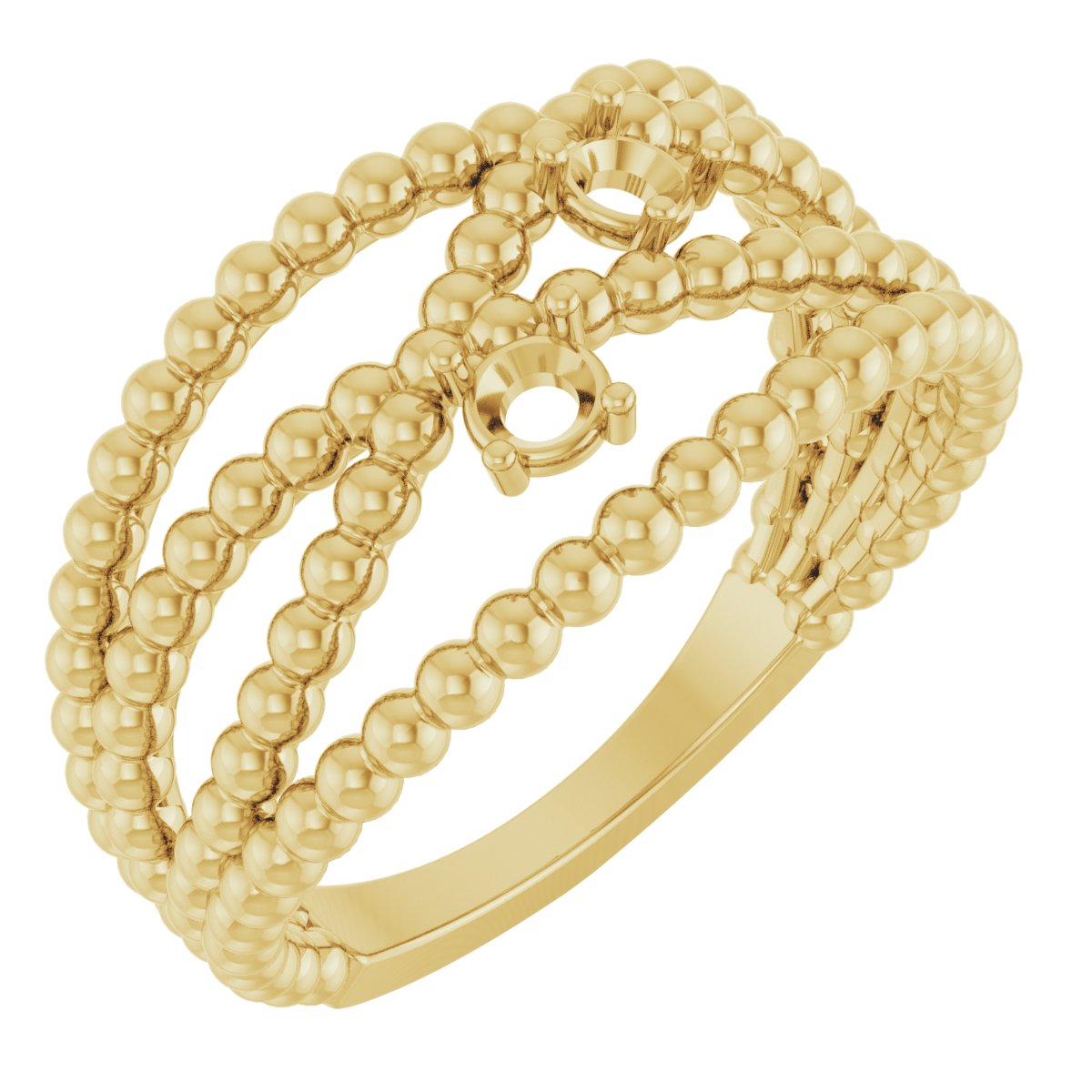 Family Beaded Criss-Cross Ring