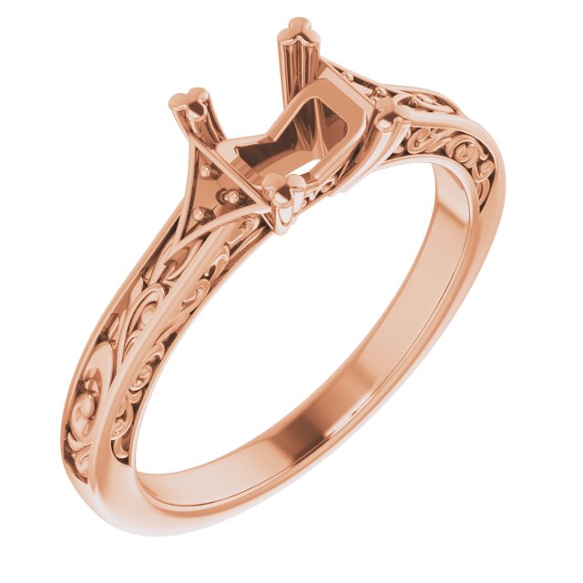 Accented Sculptural Engagement Ring or Band
