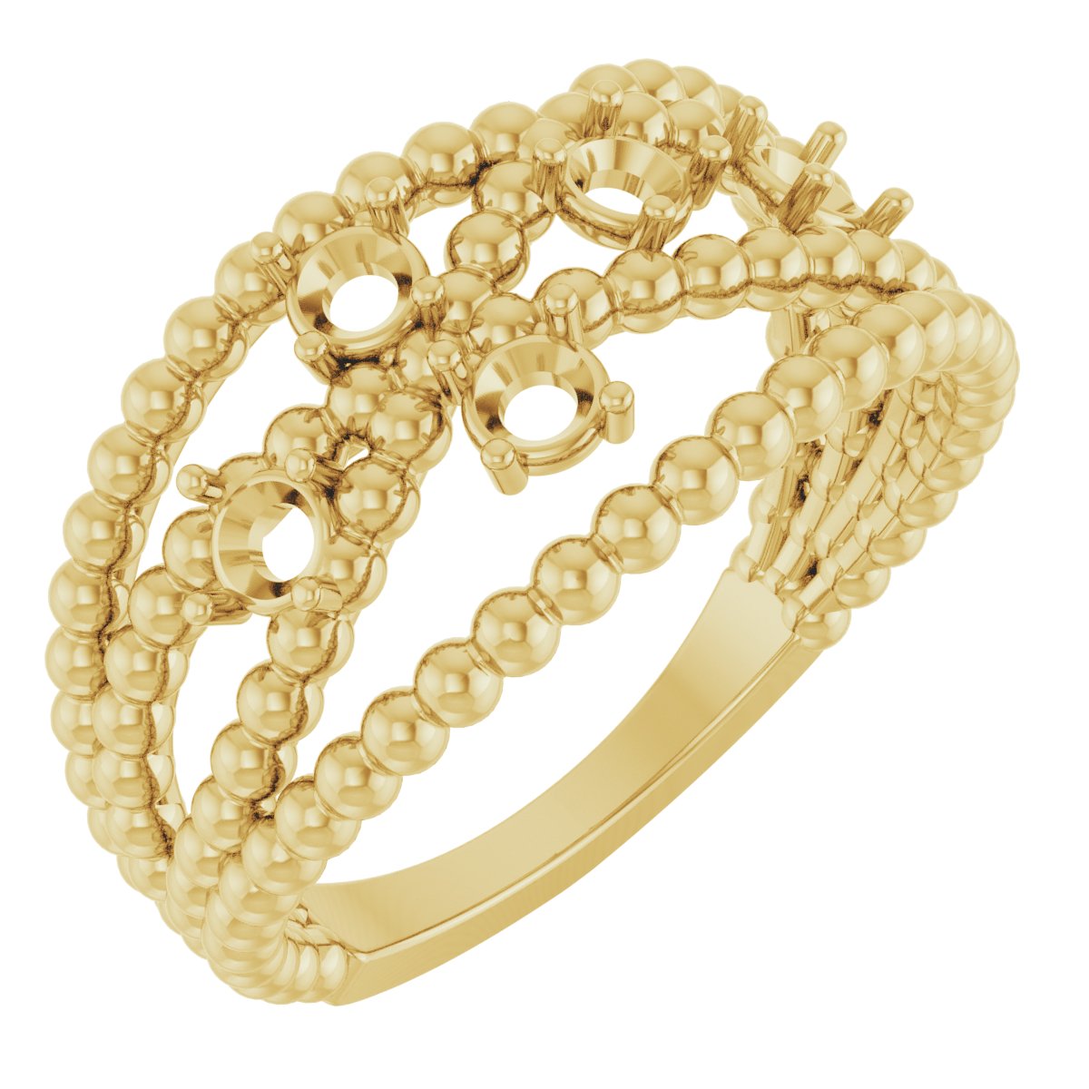 Family Beaded Criss-Cross Ring