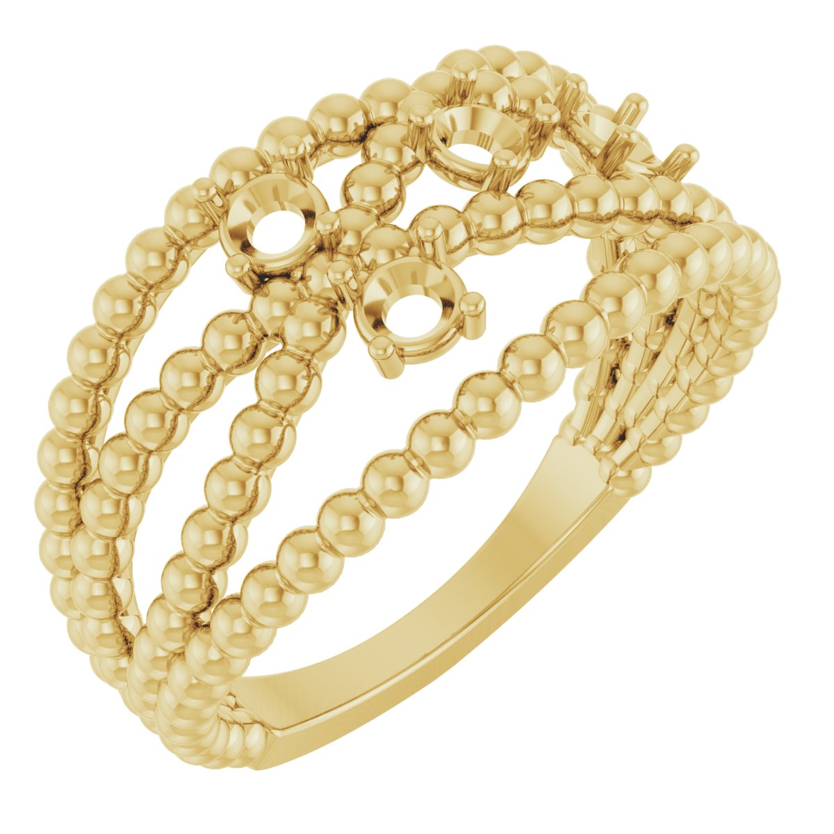 Family Beaded Criss-Cross Ring