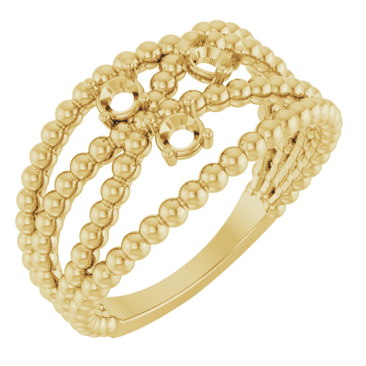 Family Beaded Criss-Cross Ring