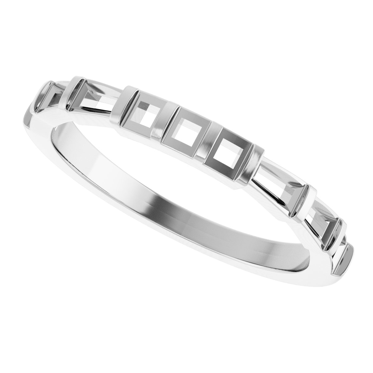 14K White 1/2 CTW Diamond Anniversary Band 