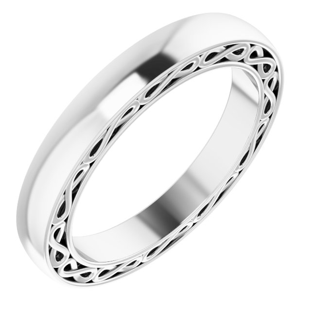 Platinum 3 mm Infinity-Inspired Band Size 5.5