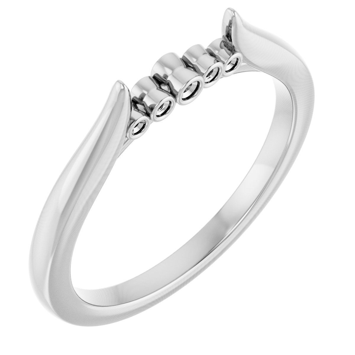 Bezel-Set Accented Open Shank