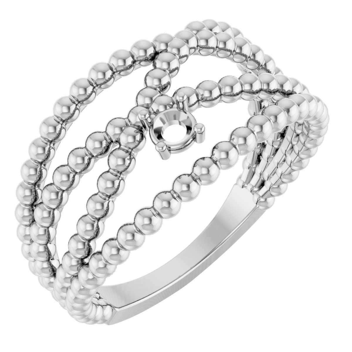 Family Beaded Criss-Cross Ring