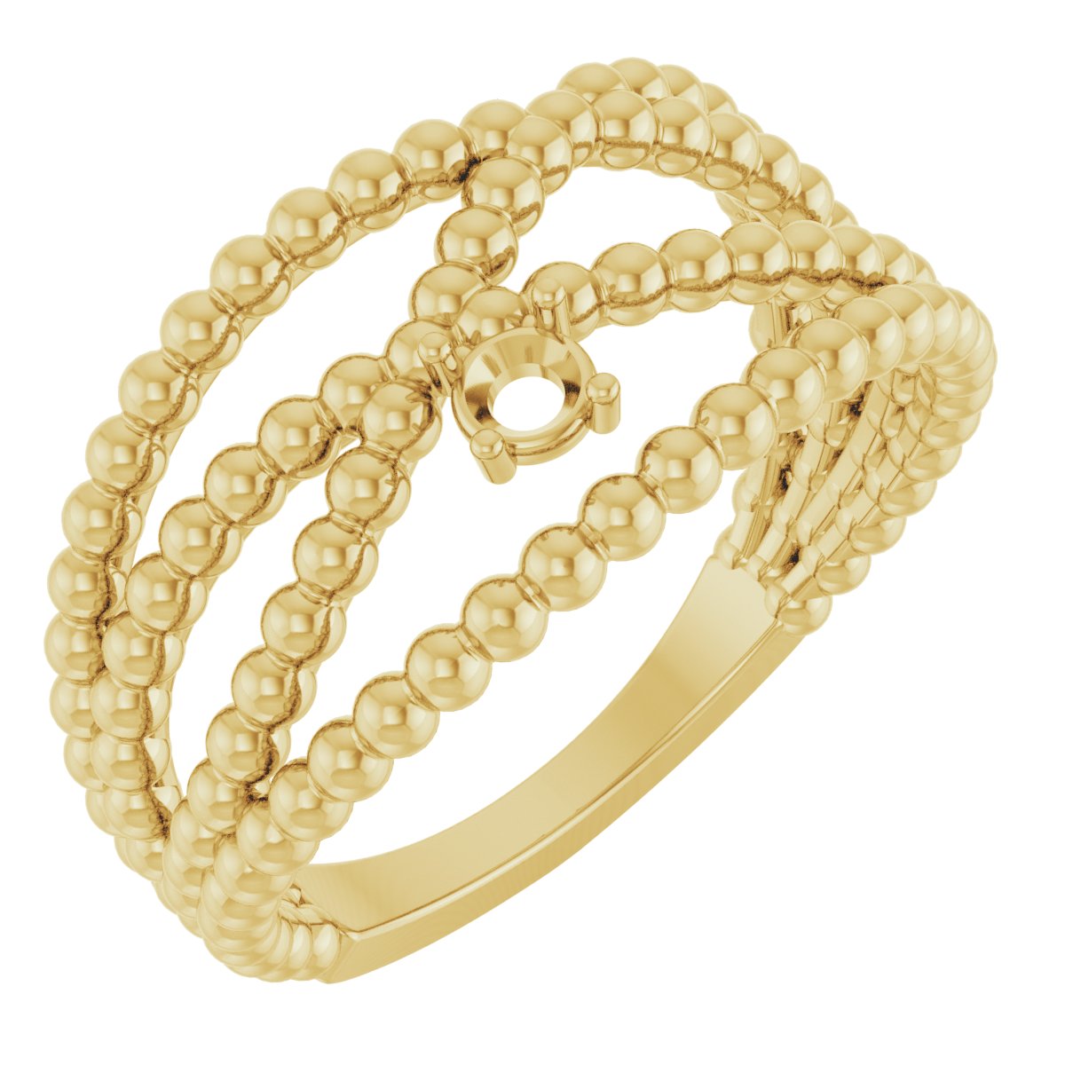 Family Beaded Criss-Cross Ring
