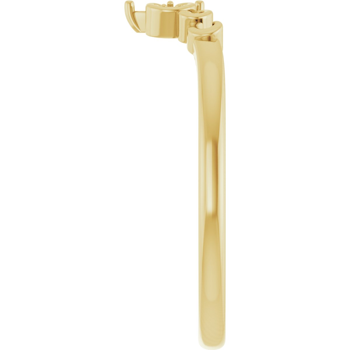 14K Yellow .07 CTW Diamond Sculptural-Inspired Contour Band 