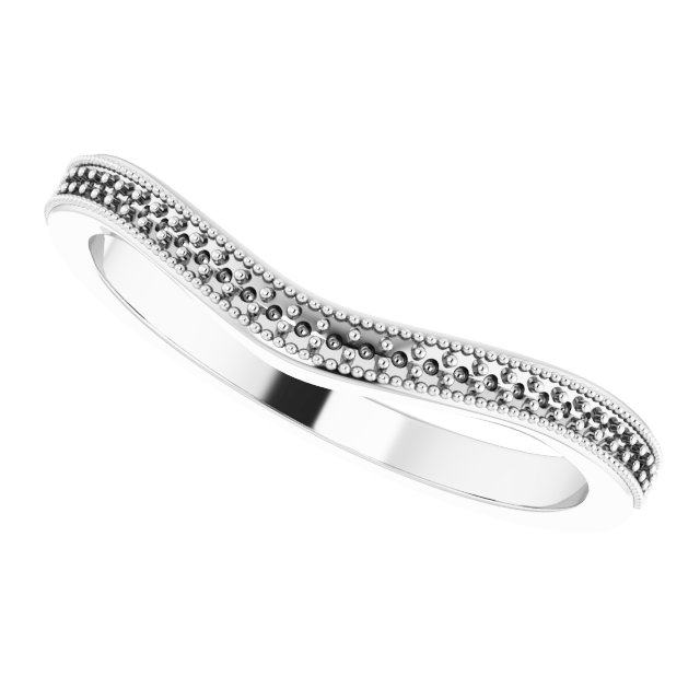 14K White .07 CTW Diamond Matching Band