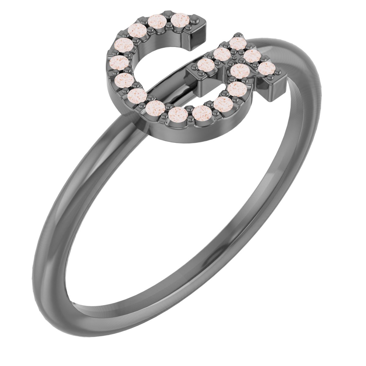 14K Rose .06 CTW Diamond Initial G Ring Ref. 15158599